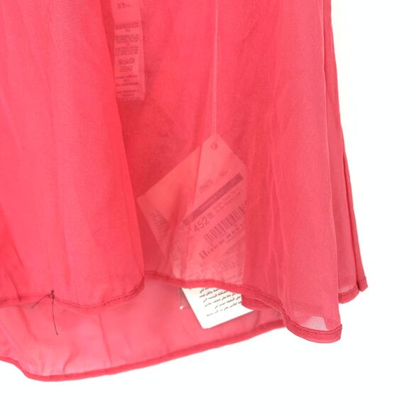 La Perla IT Sz 2 US S English Rose Ruffle Straps Silk Camisole Coral Pink NEW - Picture 6 of 9